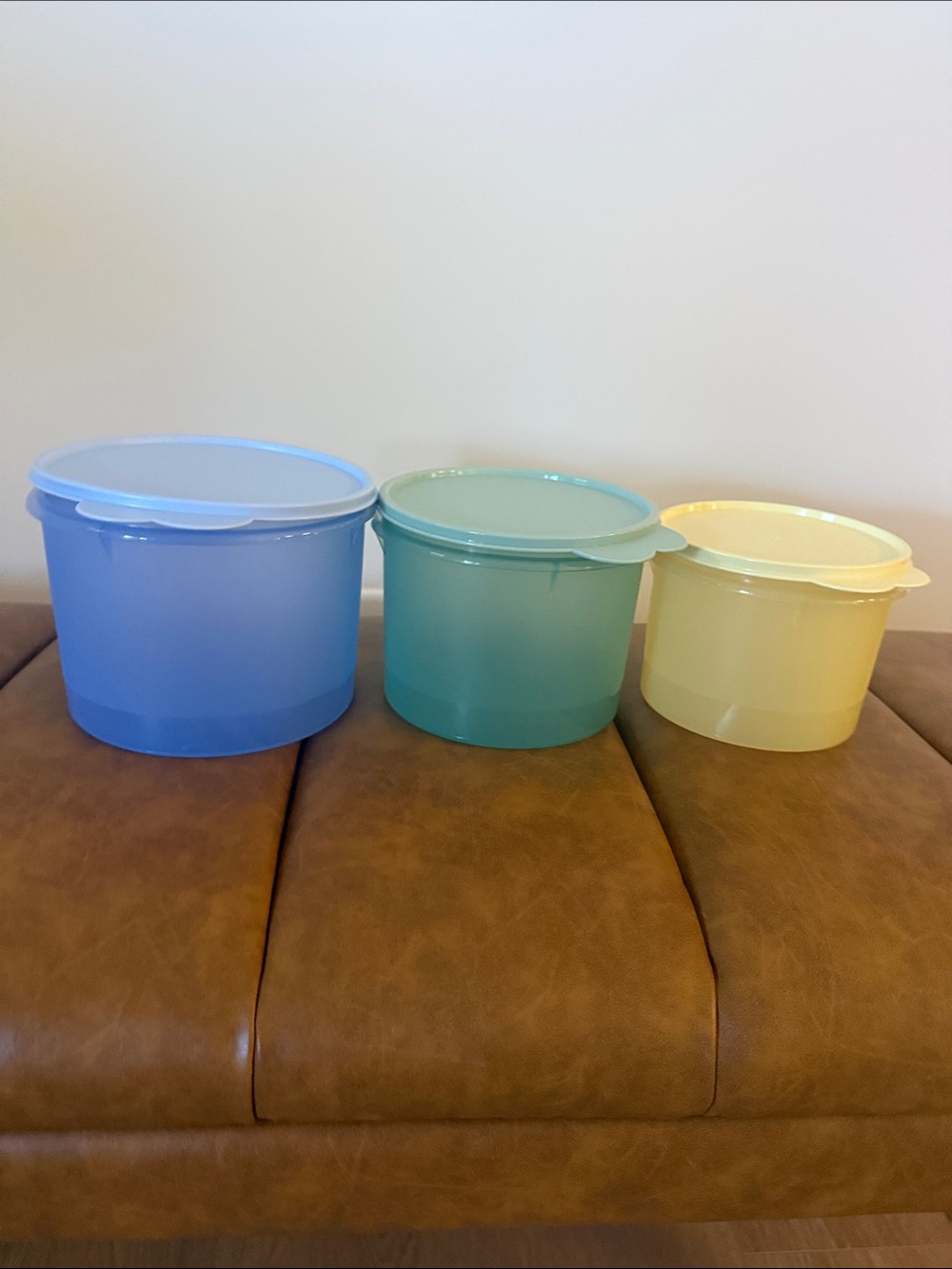 Tupperware Multi-Color Plastic Storage Containers - Set of 3 never used